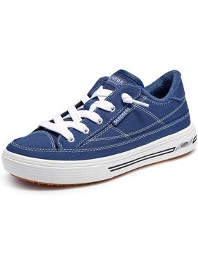 Women's Navy Closed Toe Slip On Arch Fit Arcade Athletic Walking Sneaker